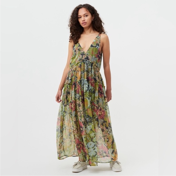 Free People Floral Maxi Dress - Multicolor - Picture 1 of 8